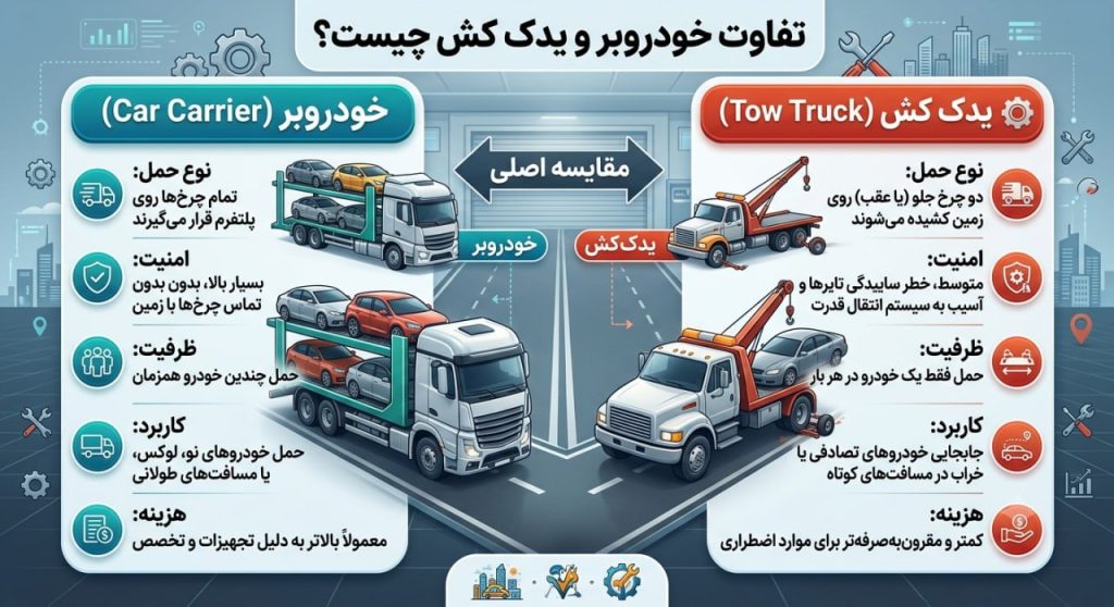 تفاوت خودروبر و یدک کش چیست؟